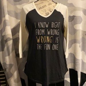 T shirt with 3/4 sleeves